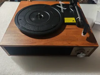Tocadiscos Vintage Marrón Bluetooth