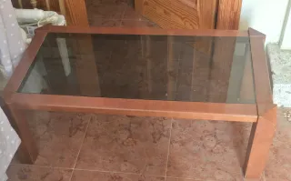 Mesa de centro madera y cristal