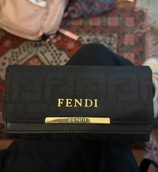 Portafoglio Fendi Nero e Dorato