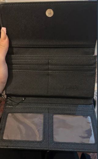 Portafoglio Fendi Nero e Dorato