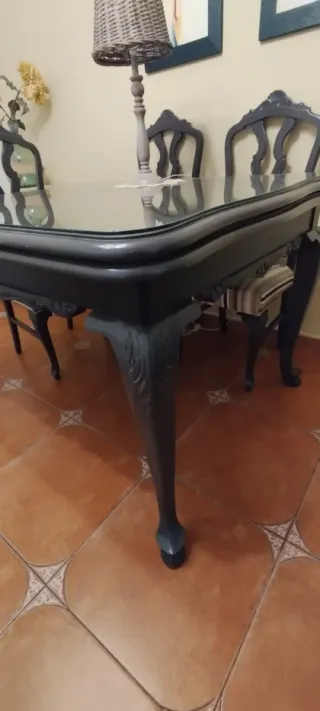 Mesa de salón y 6 sillas