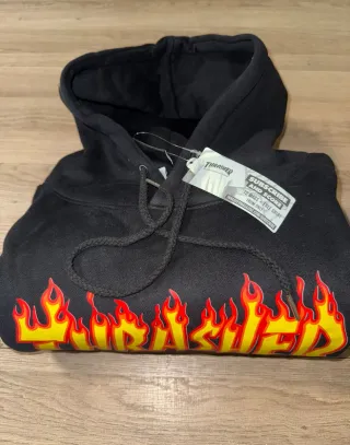 Felpa Thrasher con logo fiamme