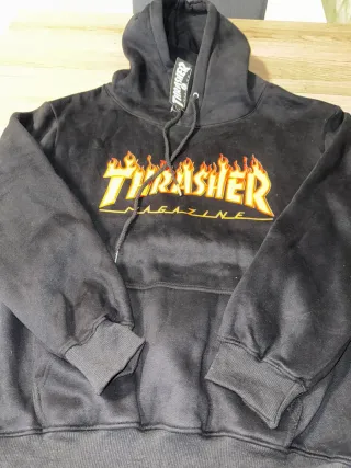 Felpa Thrasher con logo fiamme