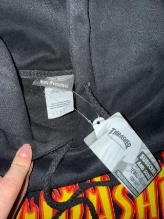 Felpa Thrasher con logo fiamme