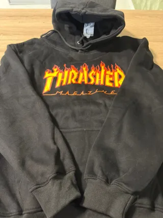 Felpa Thrasher con logo fiamme