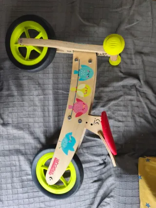 Bicicleta madera infantil sin pedales