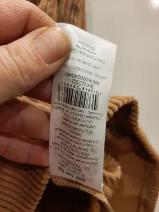 Falda de pana marrón claro