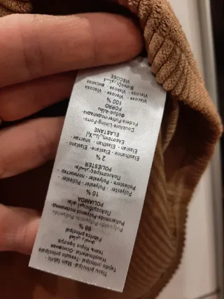 Falda de pana marrón claro