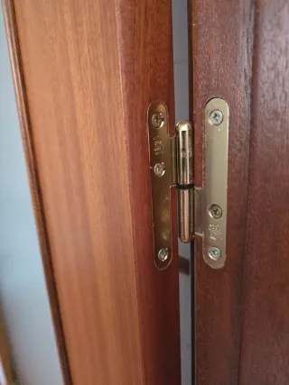 2 Puertas interior madera y cristal. 203x82,5cm