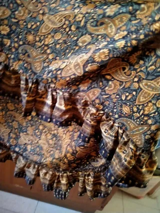 Vestido largo estampado mujer