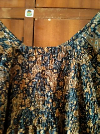 Vestido largo estampado mujer