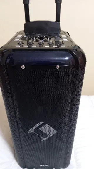 Altavoz Karaoke auna con Mando y Cable y micrófono