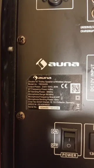 Altavoz Karaoke auna con Mando y Cable y micrófono