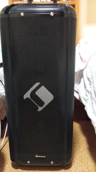 Altavoz Karaoke auna con Mando y Cable y micrófono