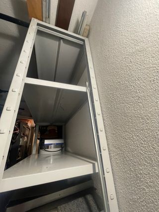 3 Estanterías modulares metalicas gris