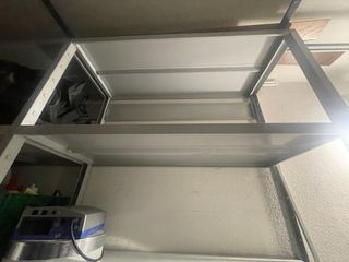 3 Estanterías modulares metalicas gris