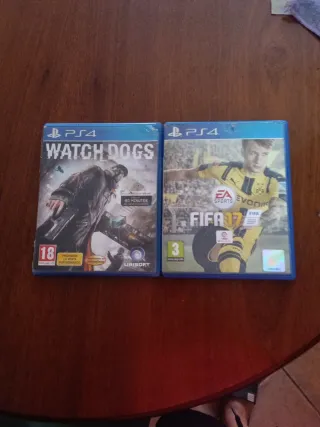 Mando PS4 Negro con 2 juegos