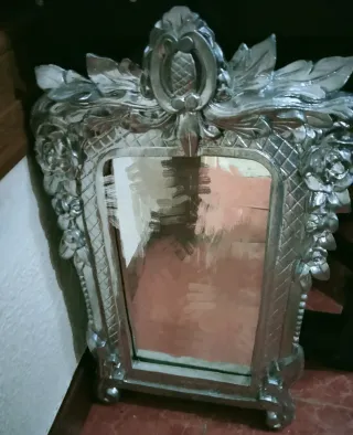 Espejo Marco Plateado