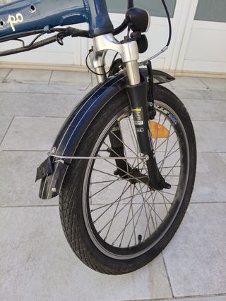 Bicicleta Eléctrica Plegable Azul