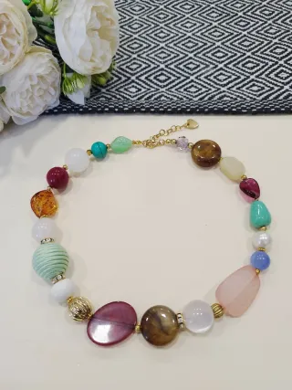 Collana simil Zara perline colorate