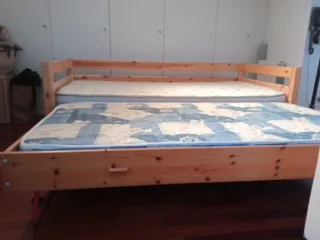 Cama nido Flexa 90x190 madera con colchones