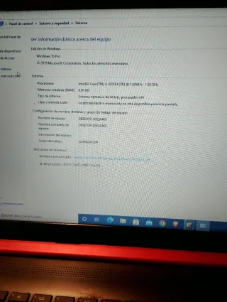 Ordenador Portátil HP i5 8ª Gen Rojo
