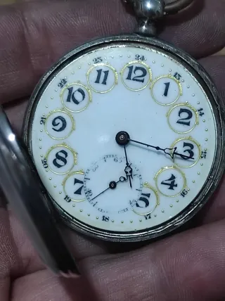 Reloj de bolsillo antiguo plata 47mm