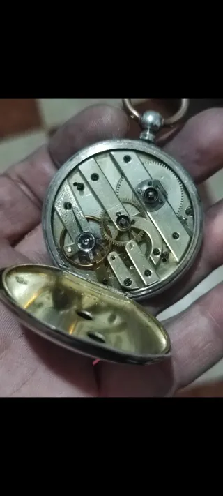 Reloj de bolsillo antiguo plata 47mm