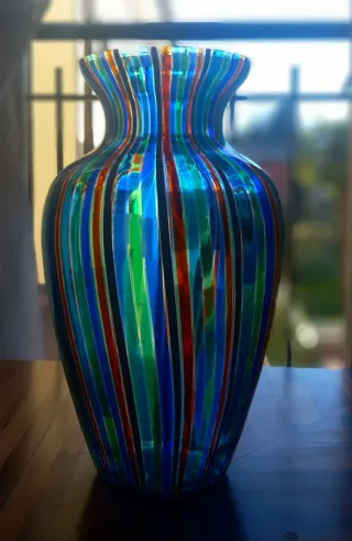 Vaso Murano Vetro Multicolore