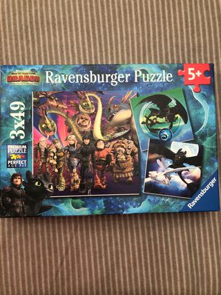 Puzzle Ravensburger 3x49 Dragones