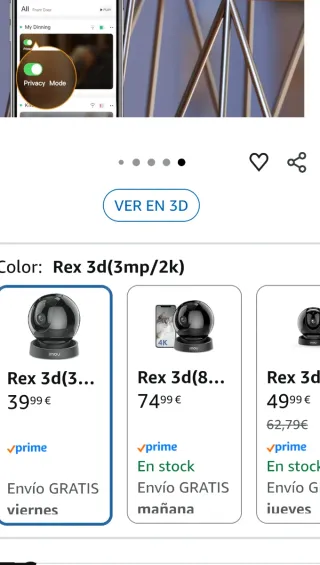 Cámara Vigilancia Imou Rex 3D 3MP/2K