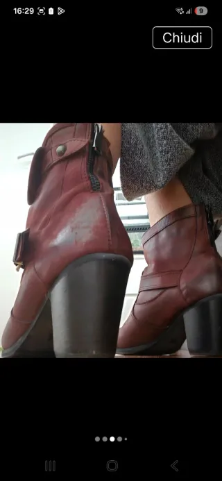 Stivaletti donna bordeaux n.39