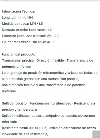 Conjunto Eje Delantero CV Audi A6 A-7 A-8 A-PREMIU