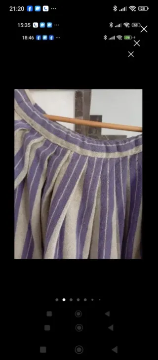 Falda huertana beige y morada