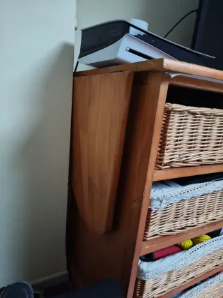 Mueble Cajonera Mimbre y Madera