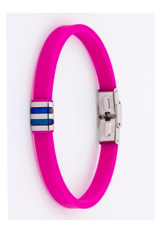 Pulsera Marea Caucho y Acero Rosa