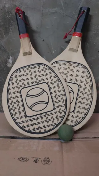 Palas de playa con pelota