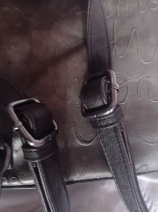 Bolso mochila Aneke beige y verde