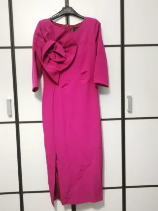 Vestido evento rosa Sara