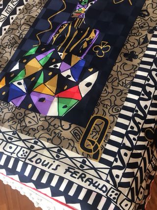 Foulard Louis Féraud Seta Carte da Gioco