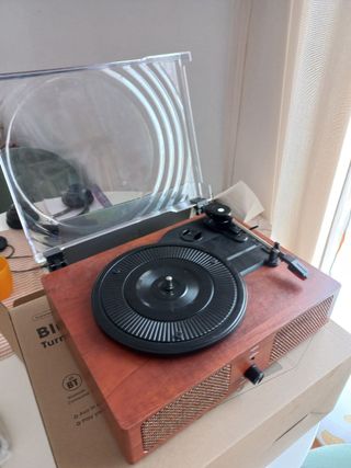 Giradischi vintage BT marrone e nero