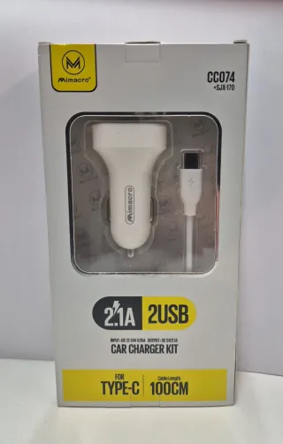Cargador Coche Mimacro CC074 Tipo-C 2.1A