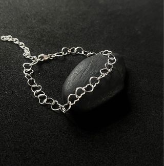 Pulsera Plata 925 eslabones corazon