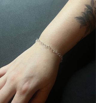 Pulsera Plata 925 eslabones corazon