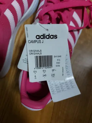 Zapatillas Adidas Campus J Rosa Talla 38.5