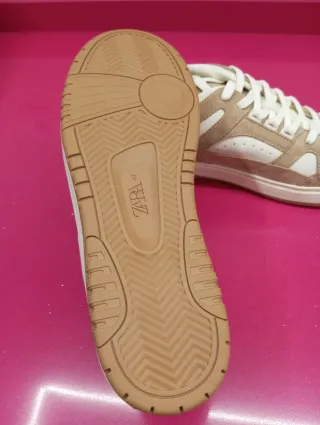 Zapatillas Zara marron y Blanco Hombre