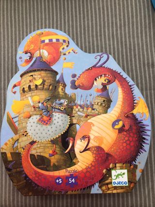 Puzzle Djeco Dragón y Castillo 54 piezas