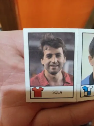Cromos de fútbol Sola y Manzanedo
