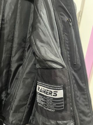 Chaqueta de moto RAINERS piel negra Talla L