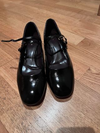 Zapatos Zara Negros Tacón Bajo